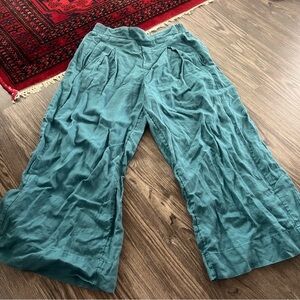 Athleta Playa Linen wide leg crop pants